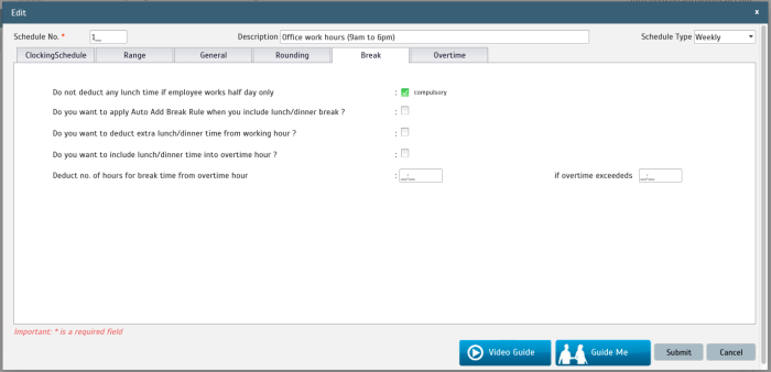 Set Break rules in TimeTec to keep track on your employees' work time